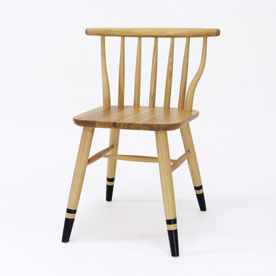 Cadeira de jantar de madeira maciça personalizada para restaurante W41.5*D48*H76CM