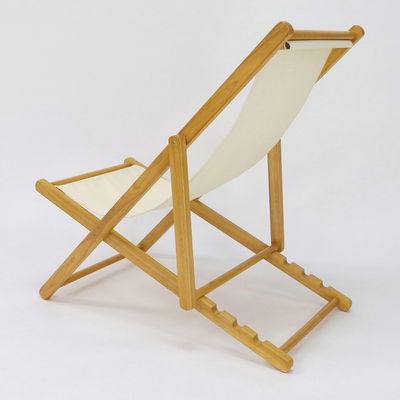 Design de altura ajustável Lounge de luxo nórdico Tecido de praia Sofá de lazer de madeira maciça Cadeira para sala de estar e exterior