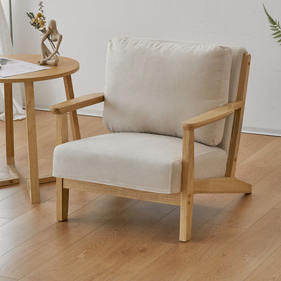 Moderno Design Nordic Luxury Lounge Chair Solid Wood Sofa de lazer Cadeira para sala de estar Mobiliário Embalagem de correio Y