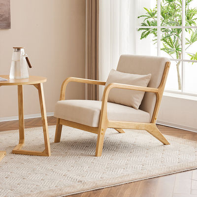 Mobiliário para o lar moderno nórdico Luxury Lounge Chair Solid Wood Recreational Sofa Chair For Living Room