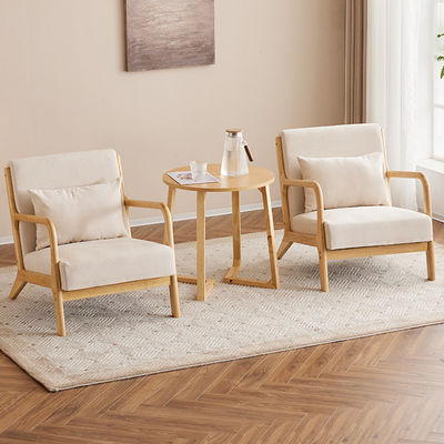 Mobiliário para o lar moderno nórdico Luxury Lounge Chair Solid Wood Recreational Sofa Chair For Living Room