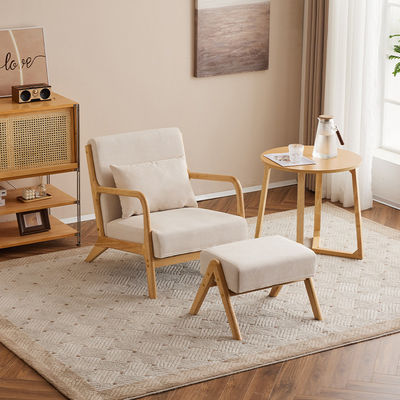 Mobiliário para o lar moderno nórdico Luxury Lounge Chair Solid Wood Recreational Sofa Chair For Living Room