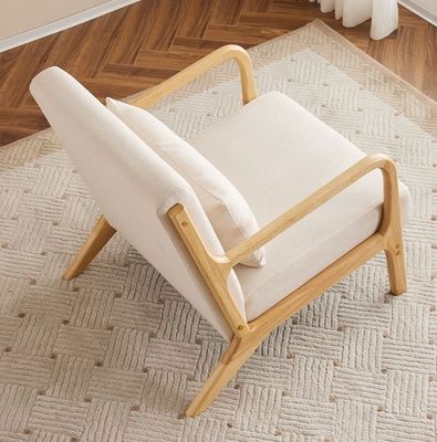 Mobiliário para o lar moderno nórdico Luxury Lounge Chair Solid Wood Recreational Sofa Chair For Living Room