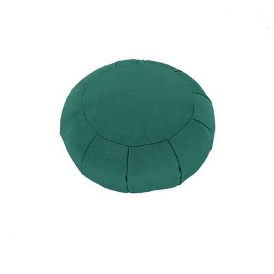 Modern Dark Blue Cotton Canvas Tecido cadeira de jantar com Bolster Buckwheat casca e madeira sólida