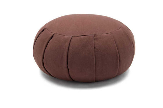 Modern Dark Blue Cotton Canvas Tecido cadeira de jantar com Bolster Buckwheat casca e madeira sólida