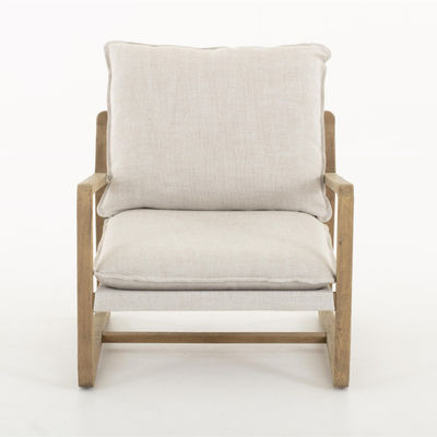 Solid Wood Nordic Lounge Leisure KD Disassembly Sofa Cadeira Para sala de estar com modelo de design de estrutura de madeira natural