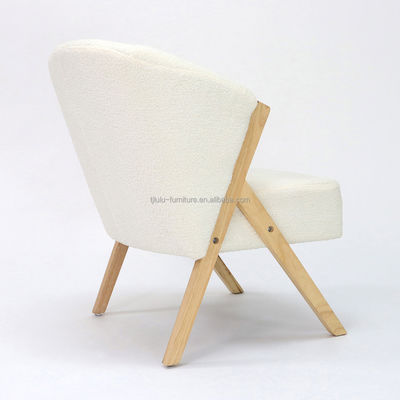 Sofá Natural de Madeira Sólida Cadeira Nordic Design para Mobiliário de Sala de estar Cor Natural Estilo de lazer