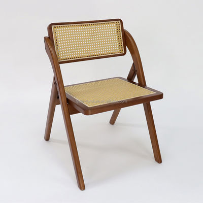Mobiliário de Sala de Jantar Personalizado Foldable Rattan Solid Wood cadeira de jantar para restaurante