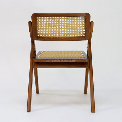 Mobiliário de Sala de Jantar Personalizado Foldable Rattan Solid Wood cadeira de jantar para restaurante