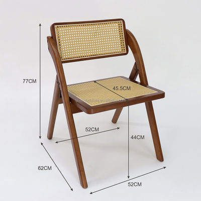 Mobiliário de Sala de Jantar Personalizado Foldable Rattan Solid Wood cadeira de jantar para restaurante