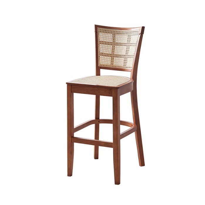 Cadeira de bar de cozinha personalizada Cadeira de bar de madeira maciça Cano de perna banquinha 43cm*43cm*109cm Peso limite 100KG