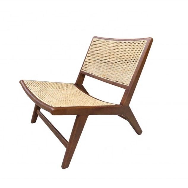 Cadeira de lazer de rotinagem geral Mobiliário de quarto de rotinagem de cor marrom Lounge Design moderno para relaxamento ao ar livre