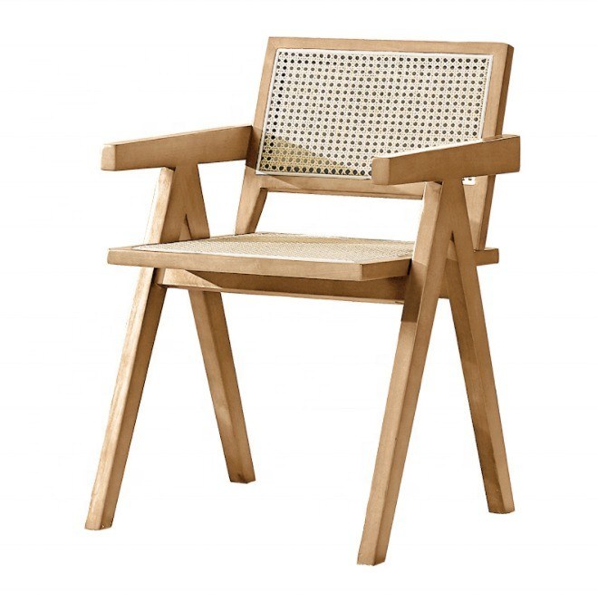 Serviço OEM aceito Cadeira de Rattan de Madeira Sólida de Design Moderno