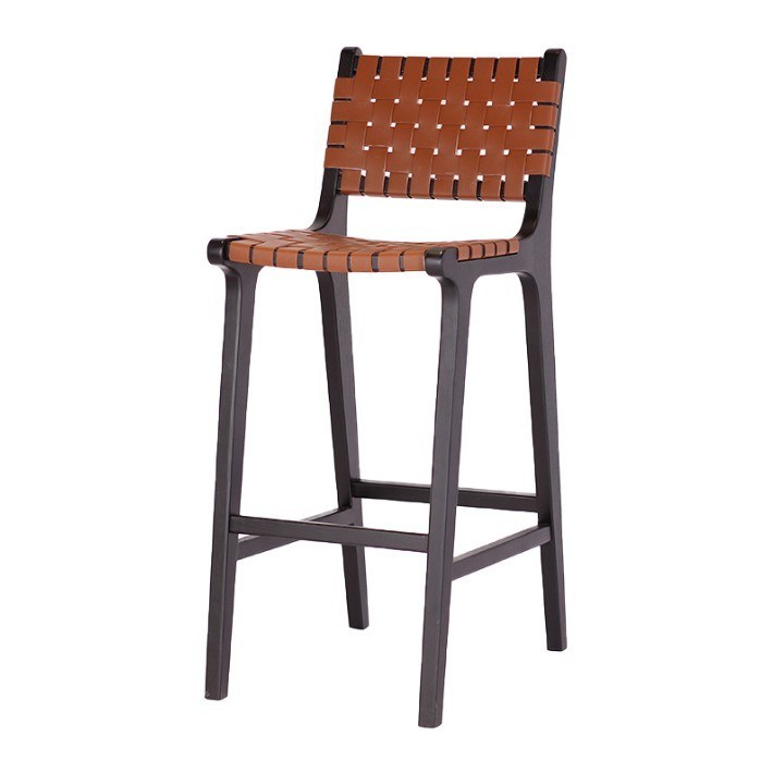 Cadeira de bar de madeira sólida de estilo moderno para Bistro de moda nórdica