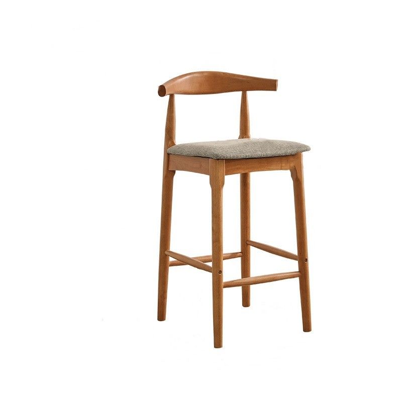 Cadeira alta de madeira maciça para café W41*D44*96CM Mobiliário comercial