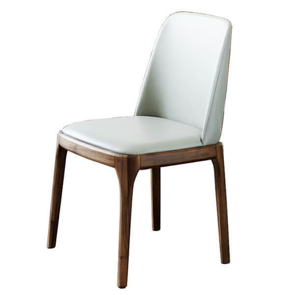 Modern Nordic Leisure Back Fabric Teak Solid Wood Cadeira de jantar para mobiliário de café e restaurante