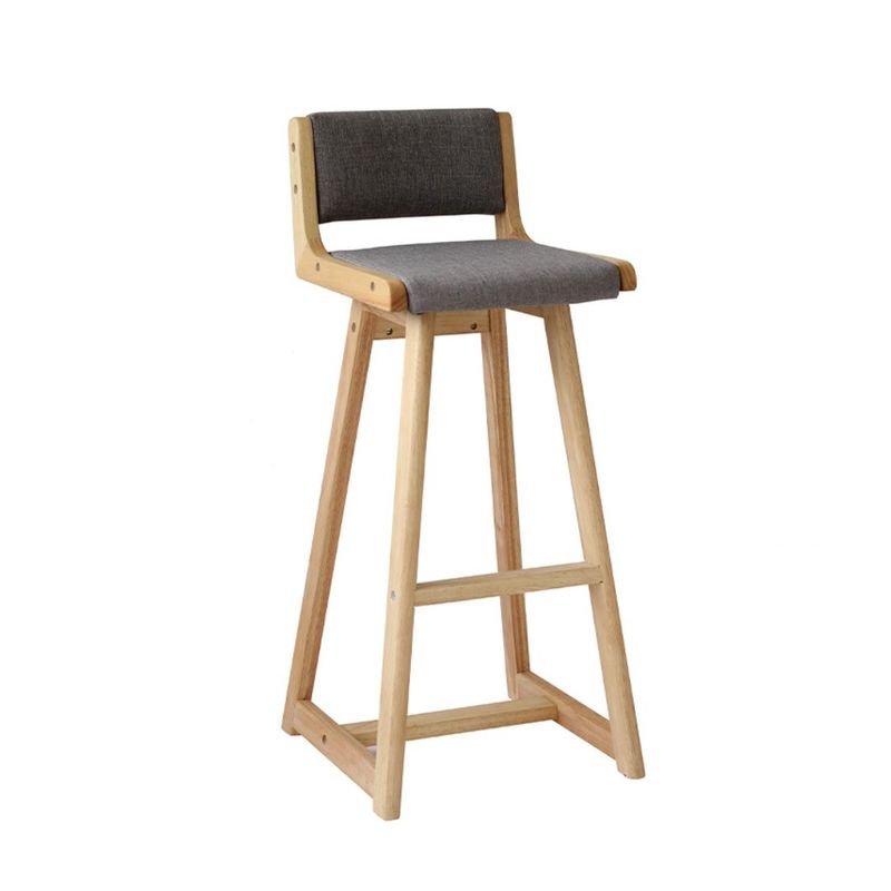 Cor Natural Desmontável Vintage Tapeteado Barstool de Madeira Sólida para Pub