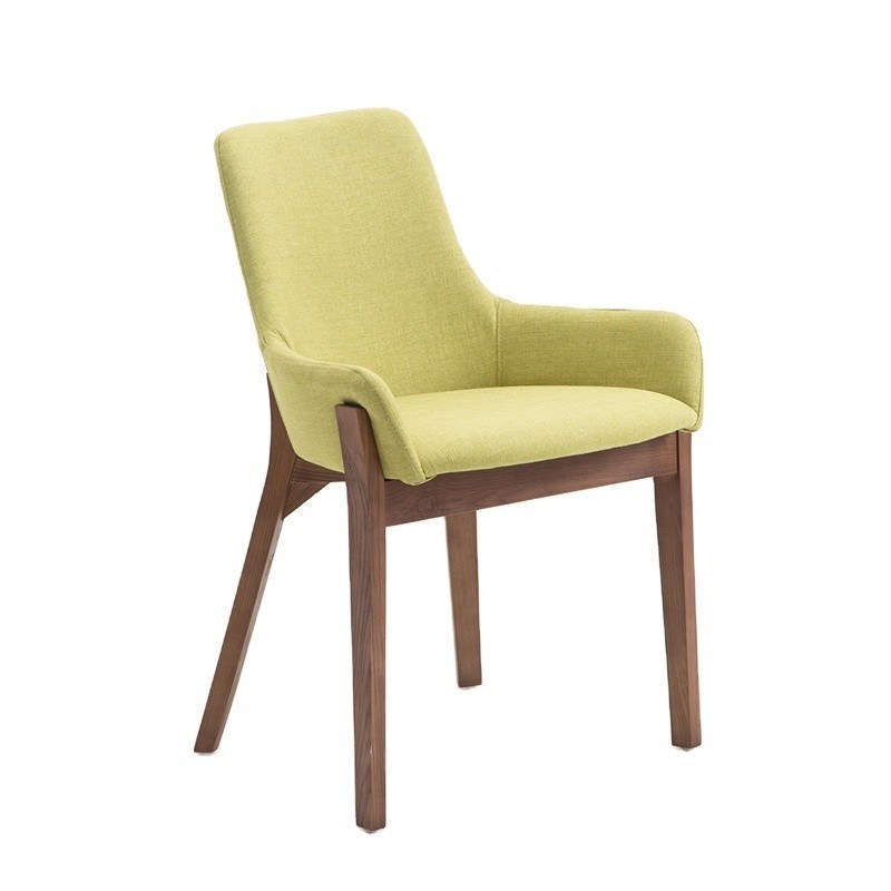 Pernas de madeira maciça Quadro esculpido Madeira de bétula Cadeiras de jantar de hotel com assentos estofados