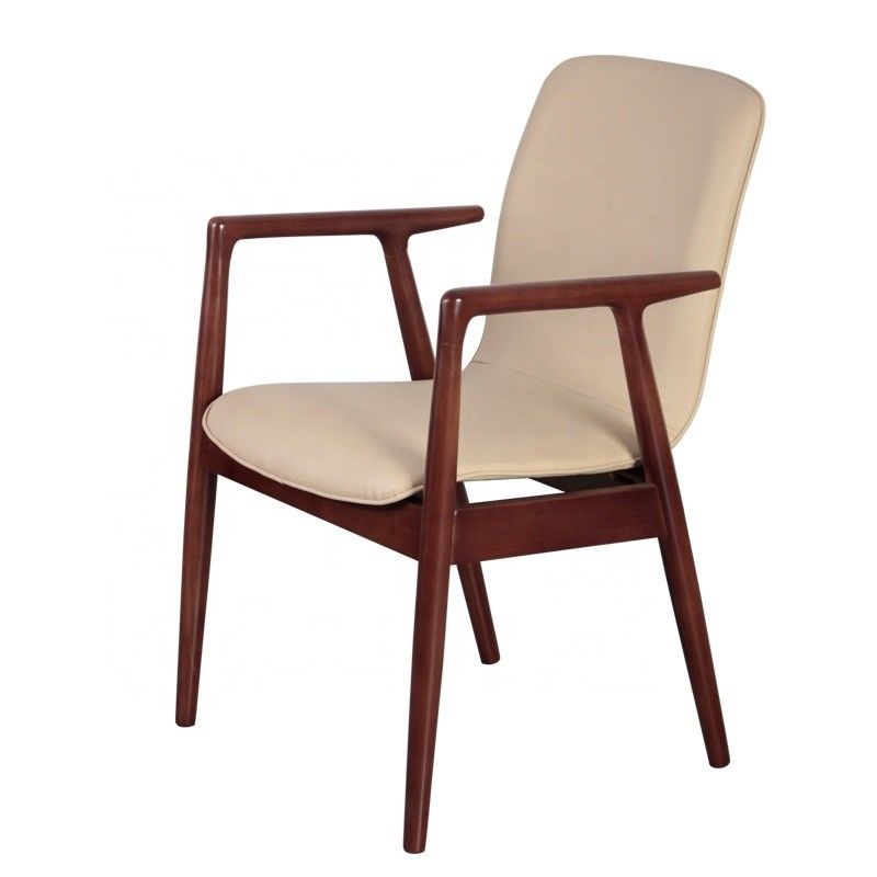 Solid Wood Luxury Hotel Dining Armchair em Design de lazer moderno para móveis de restaurante