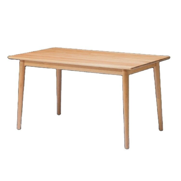 Mobiliário moderno de sala de jantar Mesa de jantar de madeira rectangular em estilo de design de meados do século com madeira maciça