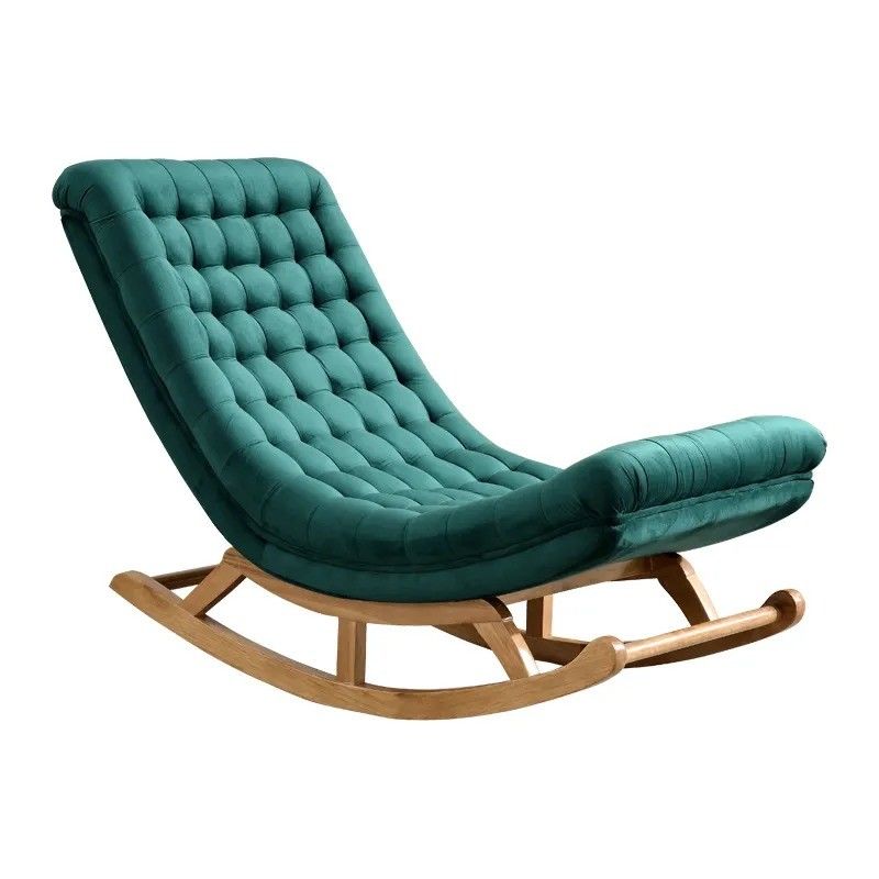 Serviço OEM Aceito Madeira Sólida Tecido Tufted Único Recreio Sofá balançando Cadeira NO dobrado