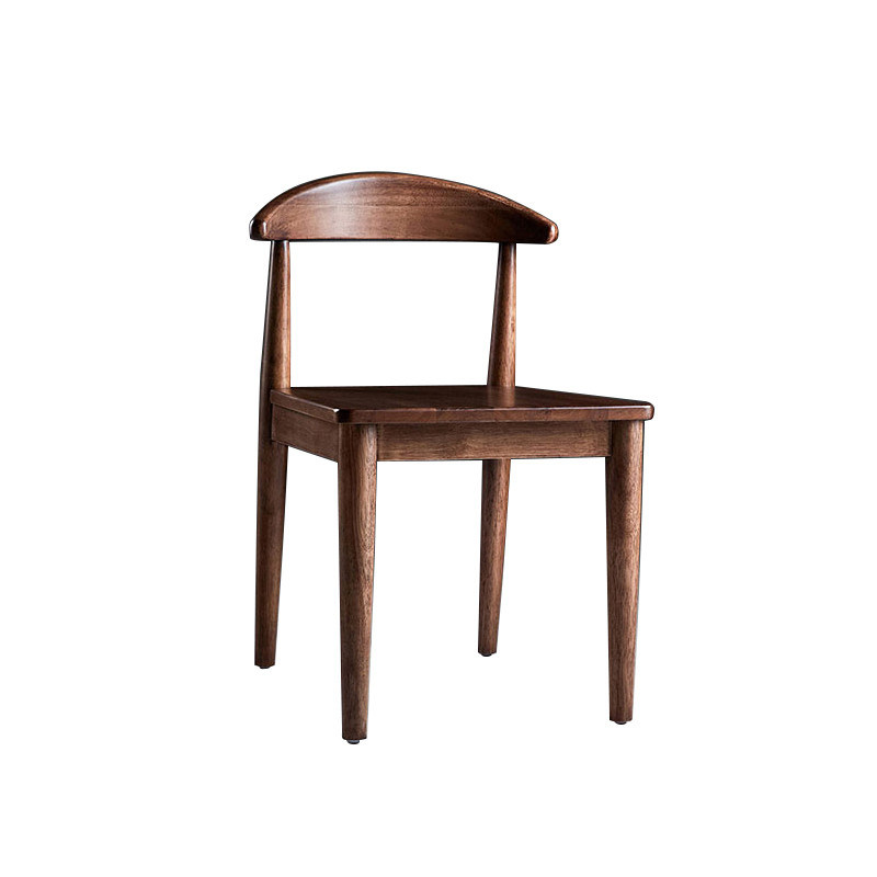 Cadeira de jantar clássica de madeira de carvalho maciça para sala de jantar