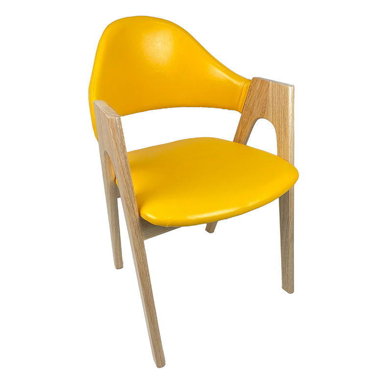 Luxo comercial de estilo moderno Cadeira de jantar de pernas de madeira