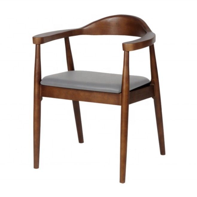 Cadeira de mesa de madeira maciça com apoio de braço cadeira presidente Kennedy para melhor venda móveis de sala de jantar