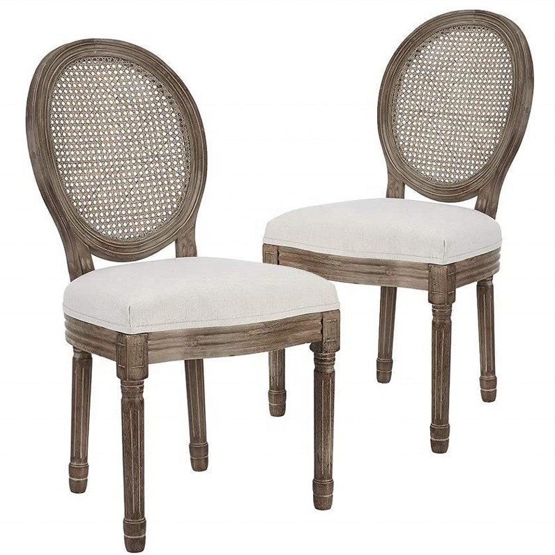 Cadeira de braço de madeira com altura ajustável em estilo de design europeu para restaurantes franceses de luxo vintage