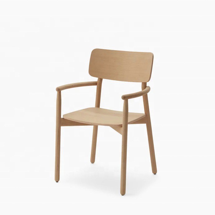 Cadeira de mesa de madeira de estilo nórdico para mobiliário de restaurante