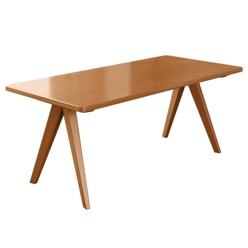 Móveis domésticos directos nórdicos Mesa de jantar rectangular de madeira maciça para espaço de jantar funcional