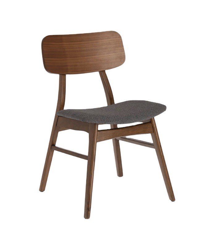 Customize Restaurante Hotel Estofado Cadeira de jantar de madeira em material de madeira sólida e design moderno