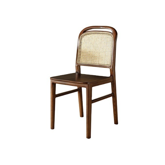 Finish Nitrolacquer Chave de jantar de madeira maciça para design de lazer de Rattan