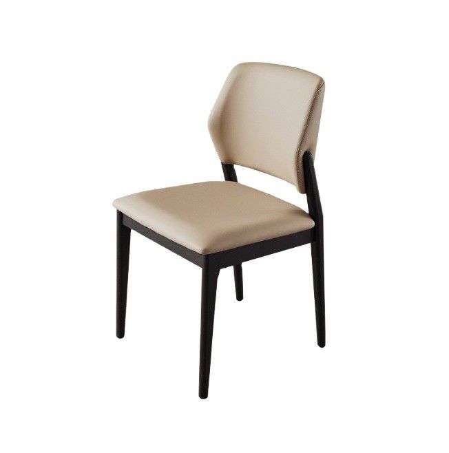 Melhore a sua mobília de refeição com estilo nórdico elegante cadeira de refeição moderna estofada em couro PU