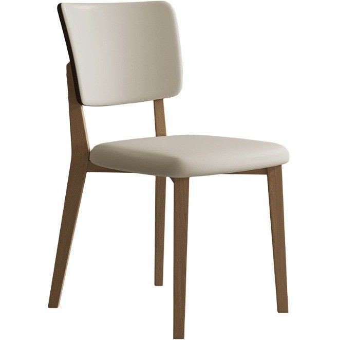 Cadeiras de jantar de hotel W47*D48*H86CM Morden Nordic PU Cadeira de couro de madeira para mobiliário de sala de jantar estofada