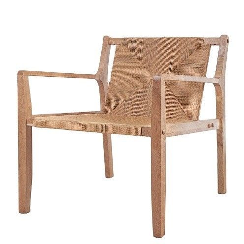 Design Natural Madeira de Carvalho Cordão tecido Bracelet Sofá cadeiras para cozinha Móveis de madeira maciça em estilo de cozinha