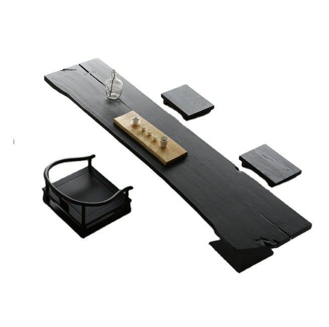 Design japonês Sala de jantar de madeira maciça Sala de estar Cadeiras de restaurante Nitrolacquer personalizado para peças de mobiliário