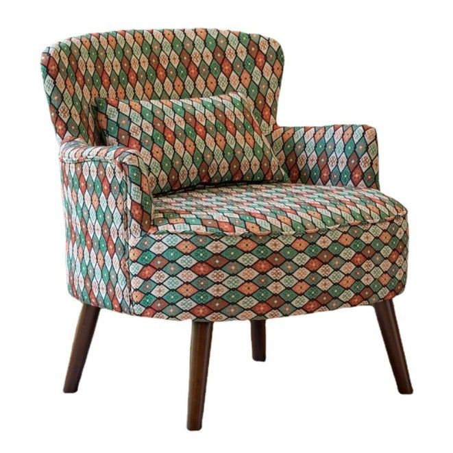 Cadeiras de braço de madeira para móveis de sala de estar American Modern Design Solid Wood Leisure Chair