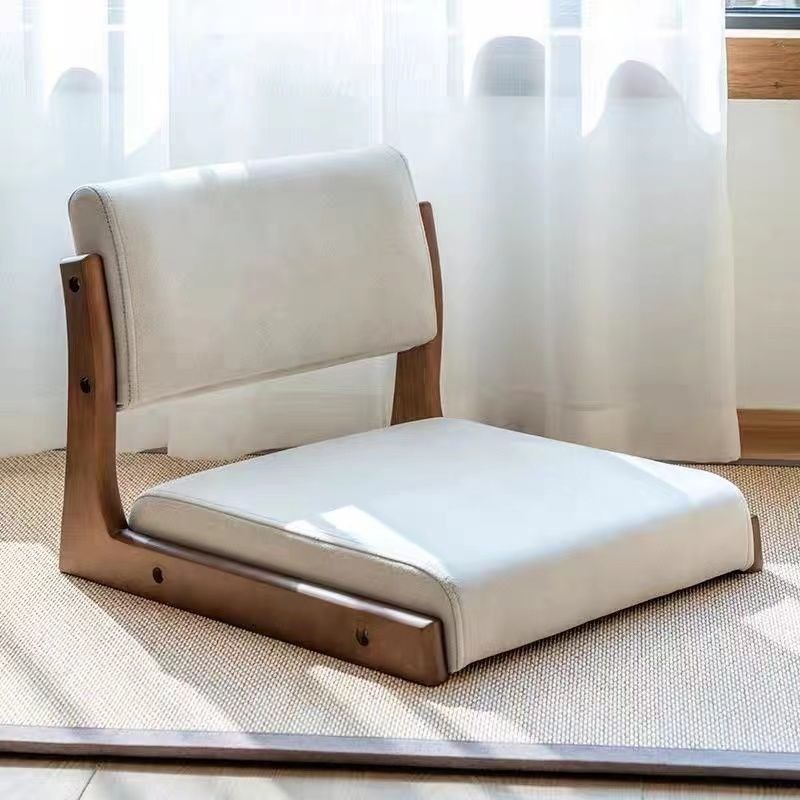 Quarto com apoio e madeira maciça refeição natural cadeira de chão sem pernas para sala de estar design minimalista