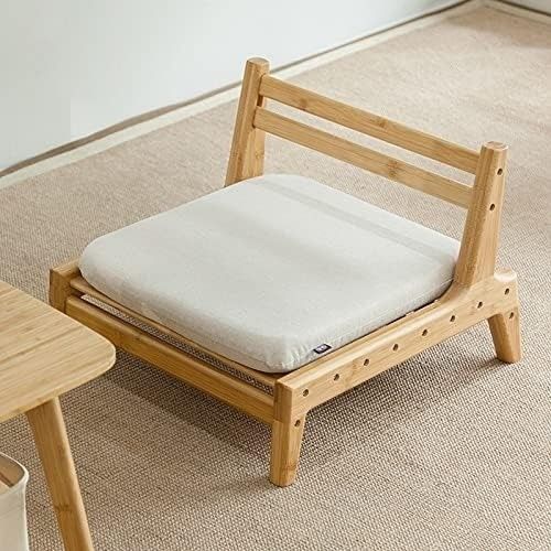 Casa Mobiliário japonês Tatami Madeira Piso sem pernas Cadeira de chá com suporte traseiro OEM/ODM SIM