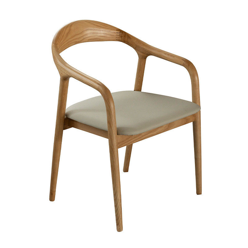 Adicione um toque de elegância à sua sala de jantar com o design moderno estilo nórdico cadeira de jantar de madeira de carvalho branco