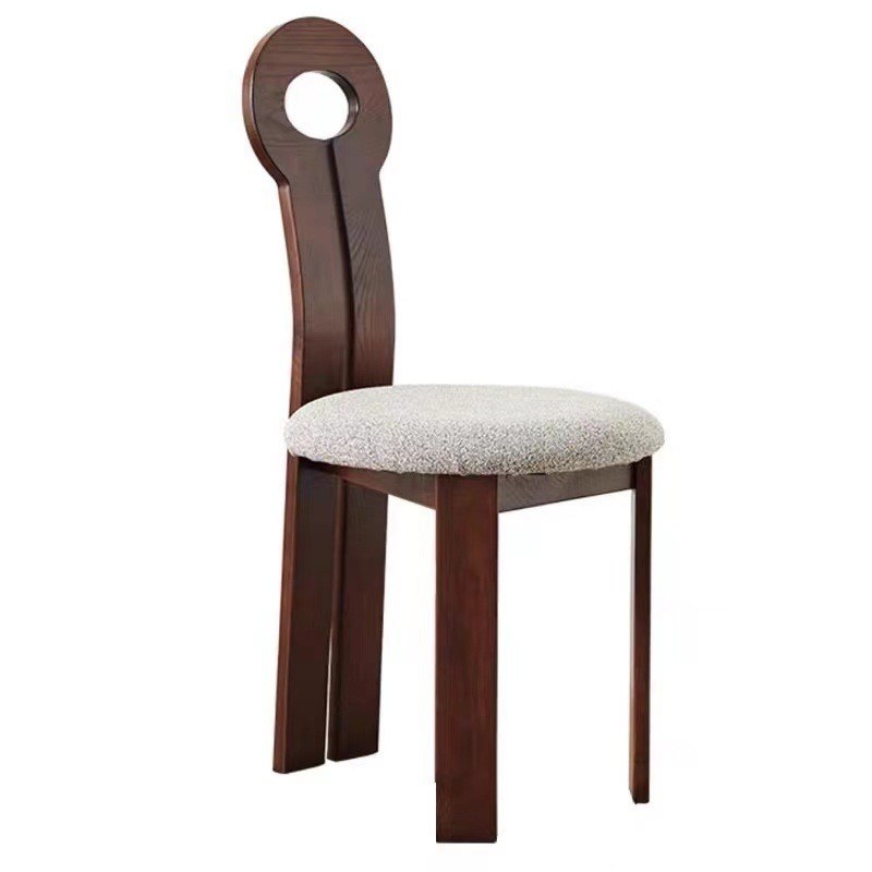 Hotel Restaurante Mobiliário Confortável Cadeira de jantar de madeira maciça com almofada de tecido W40*D47*H90CM