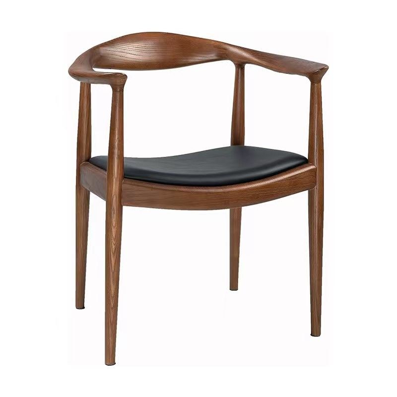 Nitrolacquer Finish Nordic Solid Wood Bracelet Cushion Cadeira para Refeição Hotel Casa Cadeira Presidencial Restaurante Café Loja