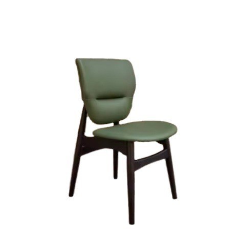 Mobiliário moderno de sala de jantar Cadeira de madeira de couro estofada em design tradicional e cor personalizada