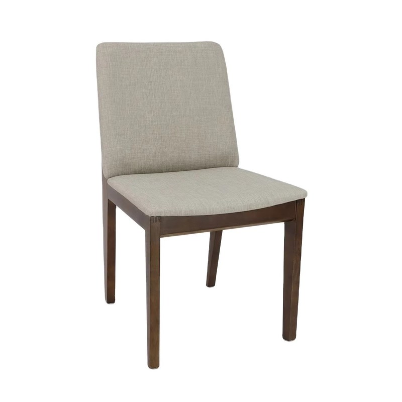 Cadeira de jantar de madeira maciça com estofado personalizado Design de casa W46*D49*H83CM