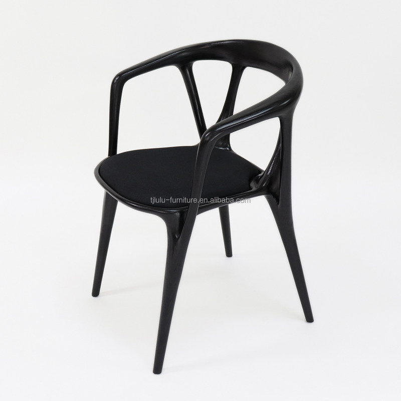 Cadeira de jantar de madeira artística de madeira personalizada para solução de assentos de restaurante moderno