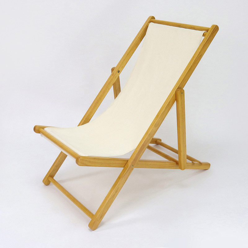 Design de altura ajustável Lounge de luxo nórdico Tecido de praia Sofá de lazer de madeira maciça Cadeira para sala de estar e exterior