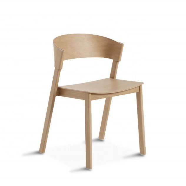 Serviço OEM aceito Sala de jantar nórdica moderna Cadeira em madeira maciça curva antiga empilhável totalmente montada com e OEM